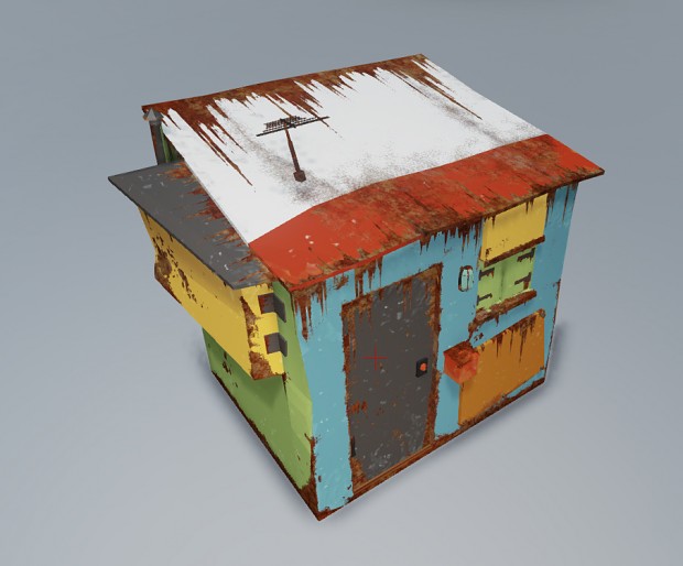 Test Shack with Masked Layers