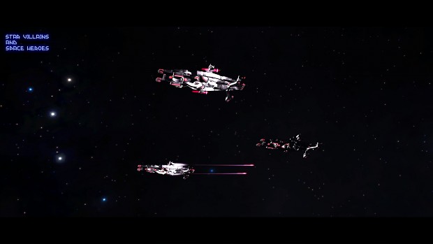 Three AIAD cruisers firing railguns