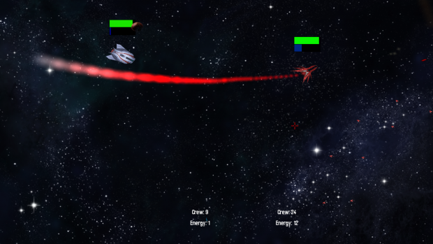 Screenshot of ship vs ship combat.