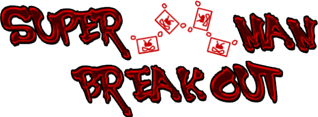 Super Breakout Man Game Title Logo