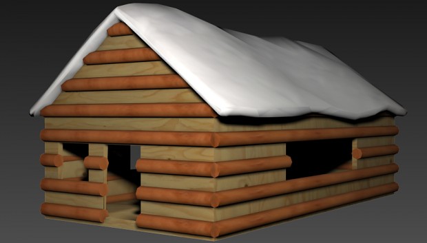 Snowy Cabin Model