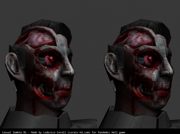 Casual Zombie 01 - Low poly model