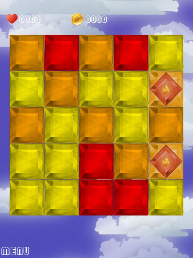 Color Crush's Classic mode's first level.