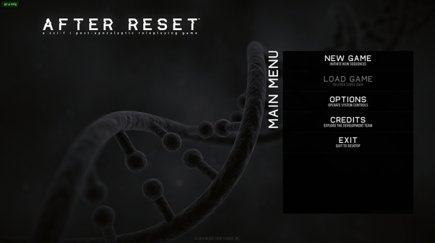 After Reset RPG Main Menu 2