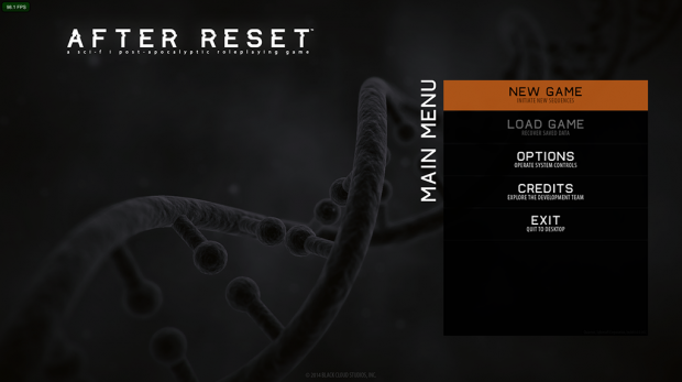 After Reset RPG Main Menu 3