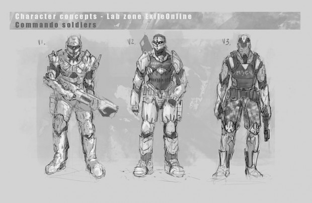 Commando Sketch variants