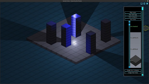 2D Isometric light and shadow.