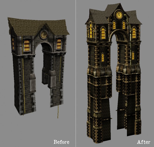 Models demonstration: before and after the rework