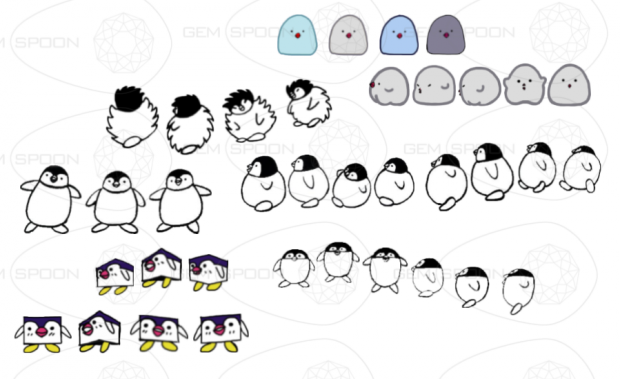 Baby Penguin Character Designs