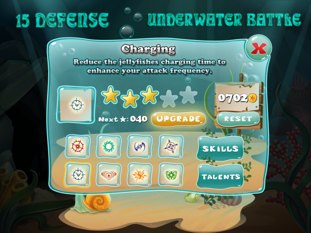 15 Defense. Underwater Battle