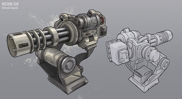 Machine Gun Turret Level 4 Upgrade - Gatling Gun