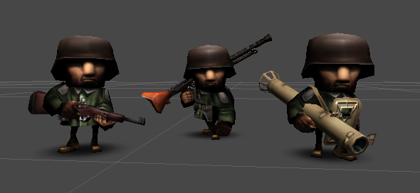 Modeling the first batch of the characters