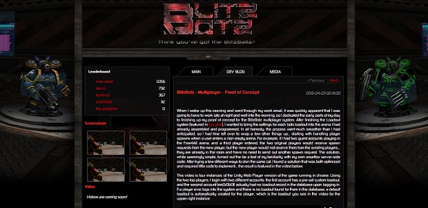 BlitzBotz: Website Preview