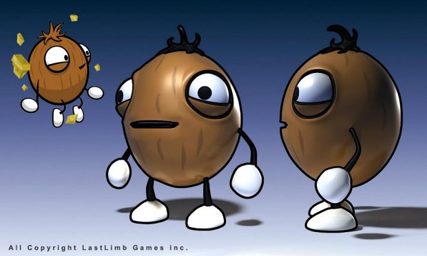Organic Panic Concept Character Coconut