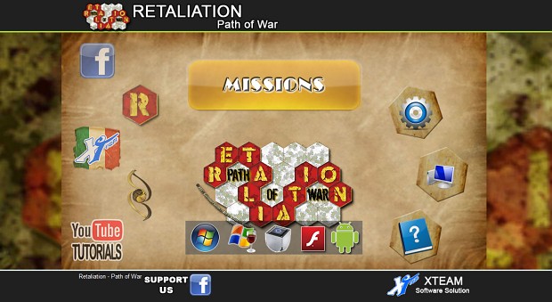 Retaliation Path of War Flash Intro menu