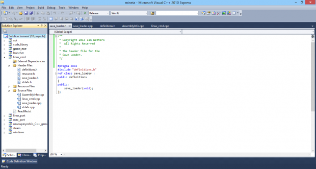 Source code screenshot