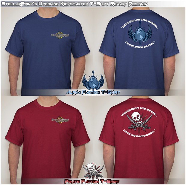StellarBrink T-Shirt Designs for Kickstarter