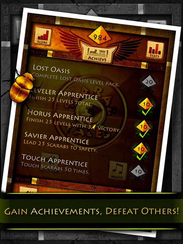 Scarab Tales - Your achievements