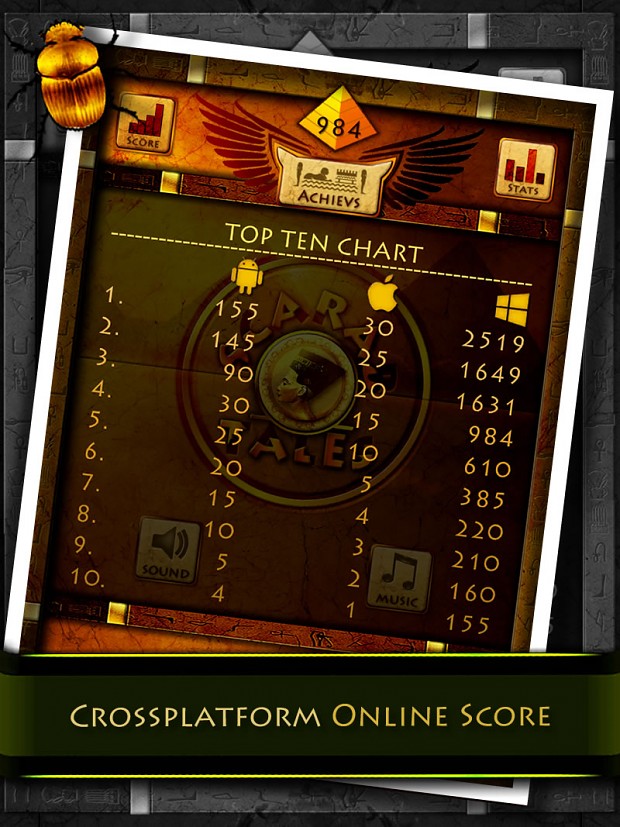Scarab Tales - Cross-platform online score