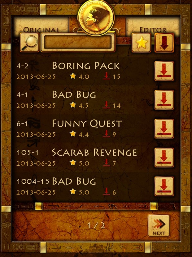 Scarab Tales - Download new level packs