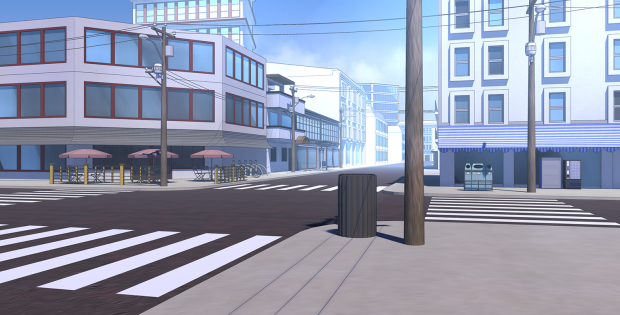 Fuyumachi's central road (Day)