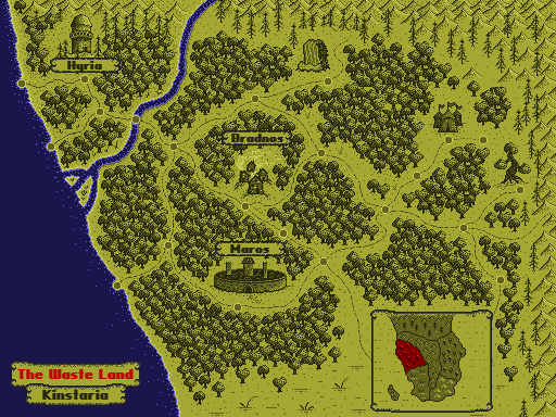 The Waste Land - Kinstaria map