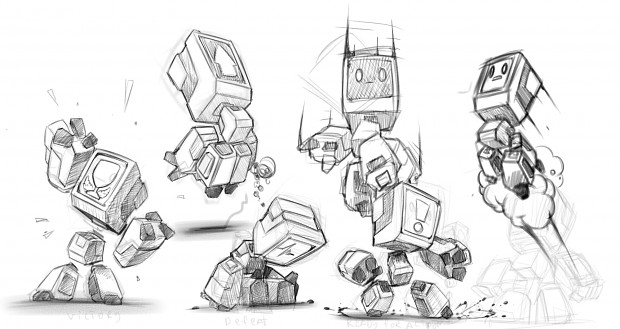 Spark Bot Redesign 06 - Poses