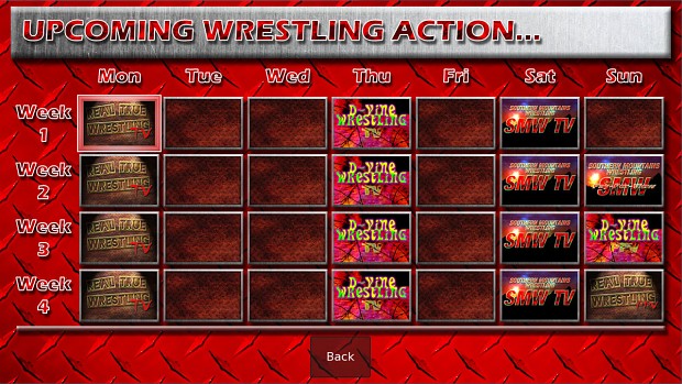 Wrestling Booker - Events Calendar