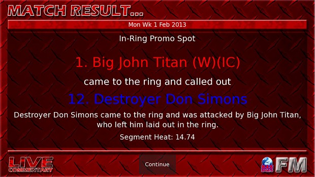 Wrestling Booker - In-Ring Promo Spot