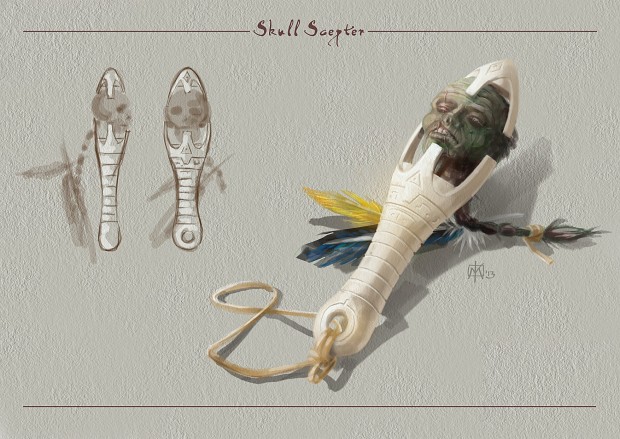 "Skull Scepter" concept art