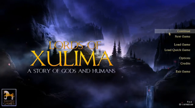 Lords of Xulima Title Screen