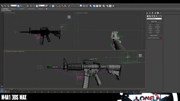 M4A1 3DS MAX Project V1