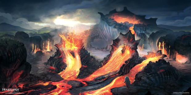 Traveling through the volcanic fields of alcove 1!