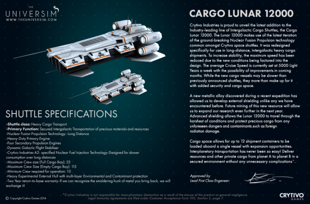 Cargo Lunar 12000 - Intergalactic Cargo Shuttle