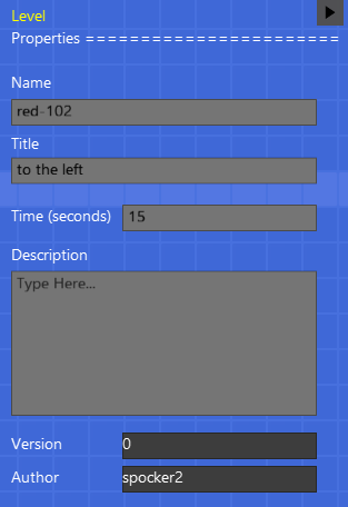 Level Editor Level Properties