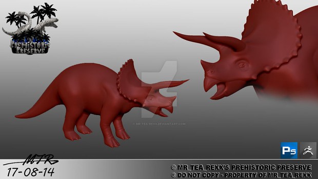 Prehistoric Preserve Triceratops WIP