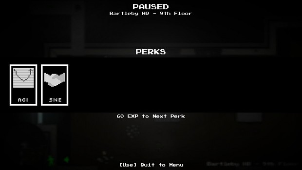 Pause screen