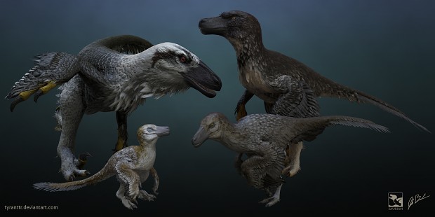 Dakotaraptor ontogeny render