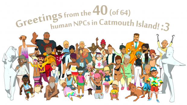 The first 40 of the 64 human NPCs are here! :3