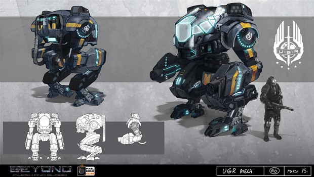 UGR mech color image - Beyond Flesh and Blood - Indie DB