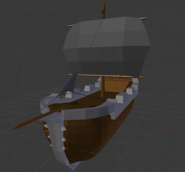 Screenshot of the new ship being modeled.