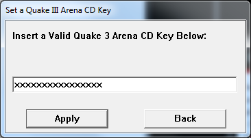 Copy & paste ability for Quake 3 registration key