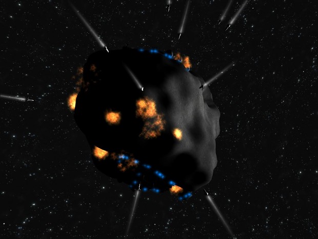 Asteroid Missiles Impacting