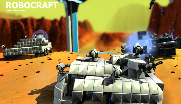 Fight or Kite: Classic Robocraft is a mashup of a Minecraftian  block-builder and arena brawler