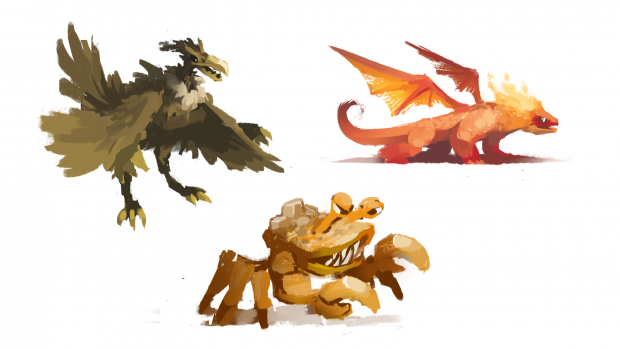 Some concept art monsters