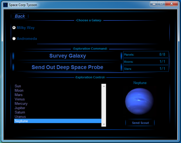 Exploration Screen