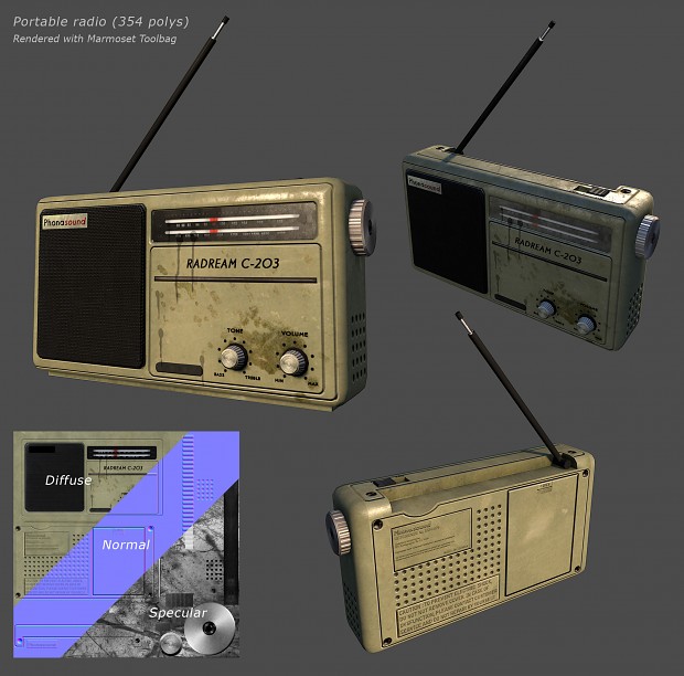 Radio 3D model