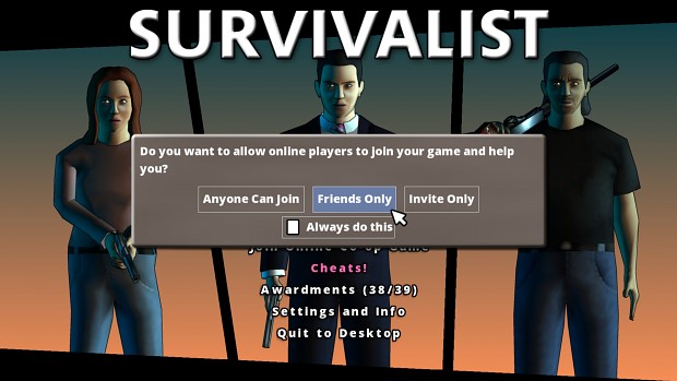 Survivalist - Online co-op features