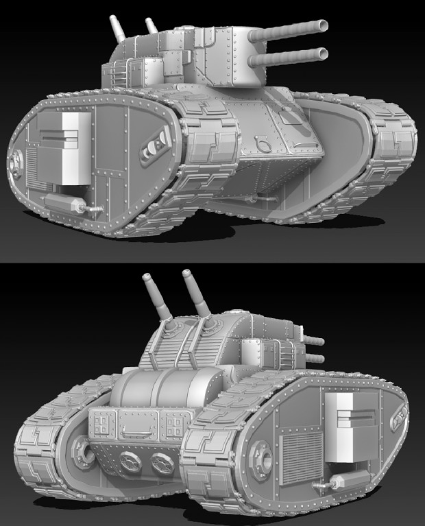 Double Barrel Steam Tank Front and Back View