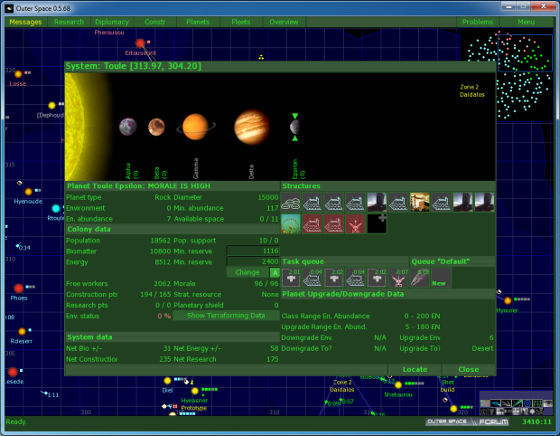 Screens from game